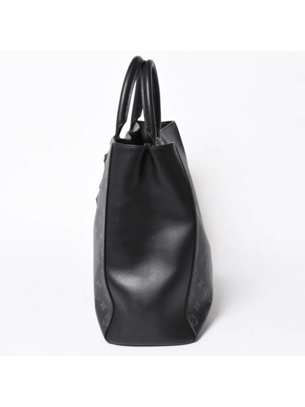 Louis Vuitton Grand Sac Tote Bag Monogram Eclipse Black Silver